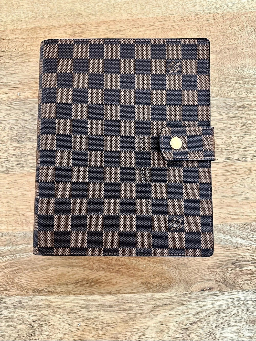 Louis Vuitton Damier Ebene Agenda GM Brown & Black